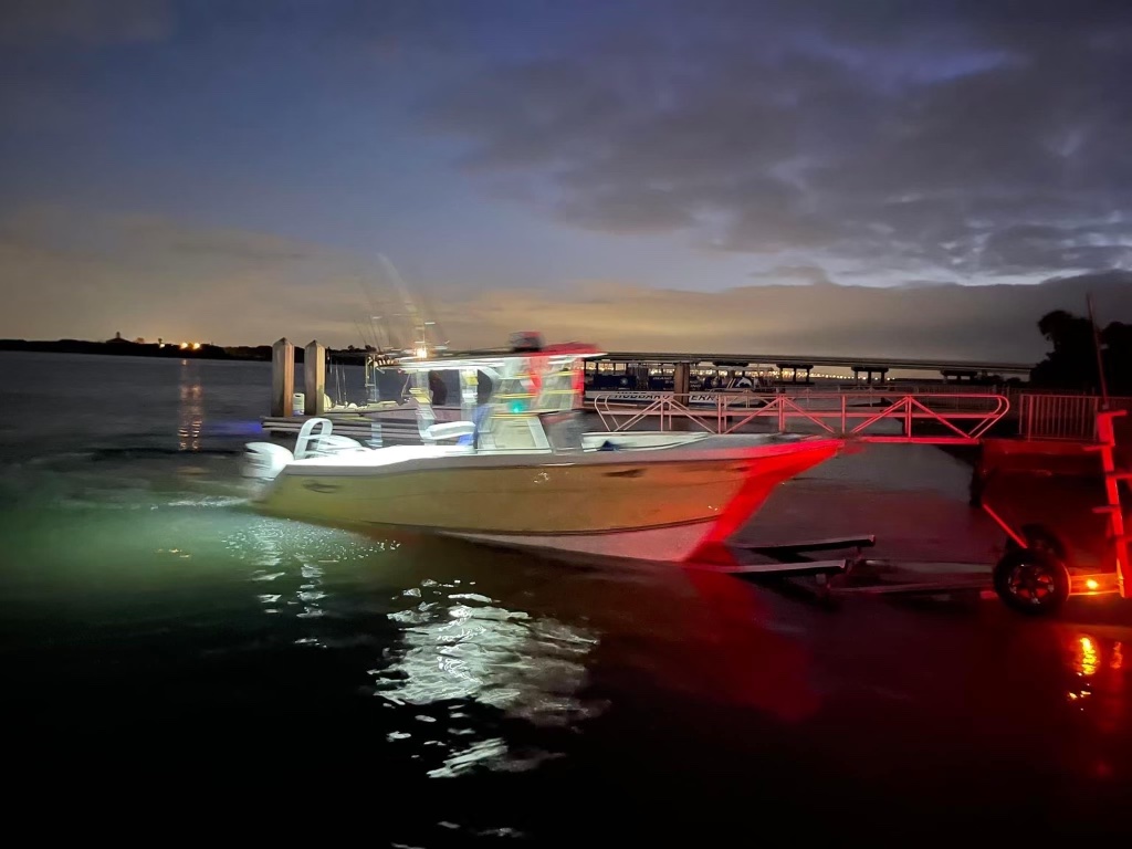 Our Boat by Night | Thermocline Fishing Charters | Gulf of Mexico Offshore Deep Sea Fishing Trips | St Pete Florida